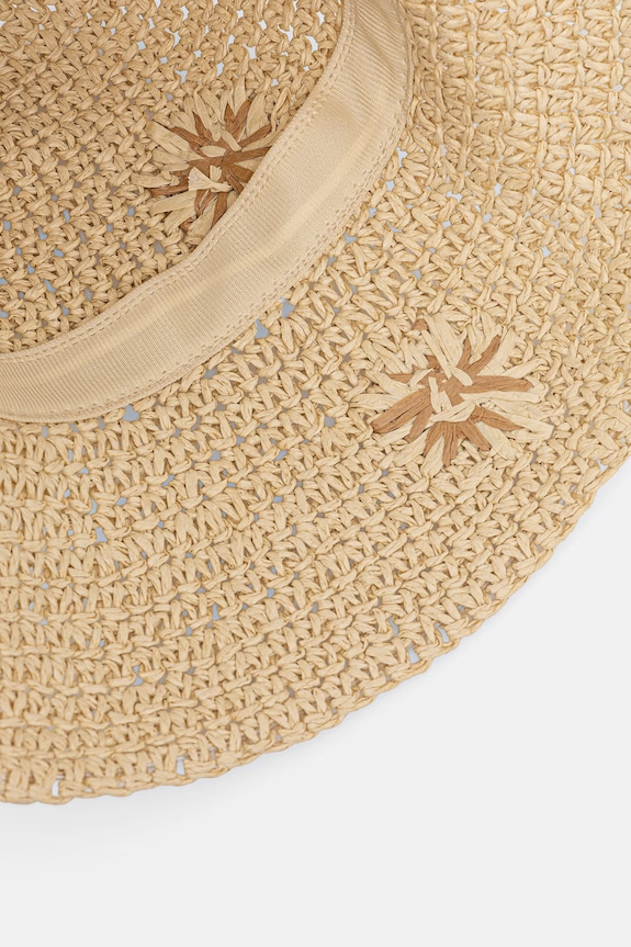 Kapelusz damski pleciony handmade RS26-CAD909 beżowy