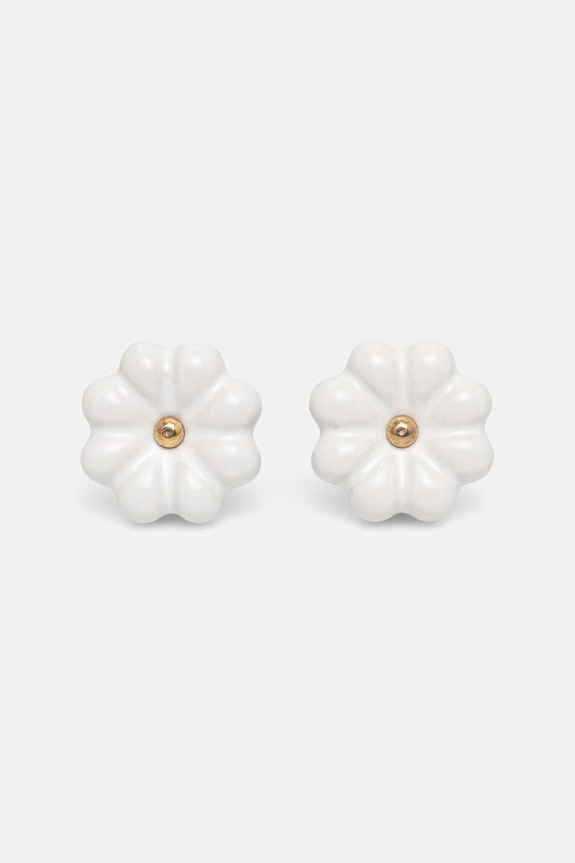 Uchwyty do mebli dekoracyjne z porcelany biały RS26-DEU214