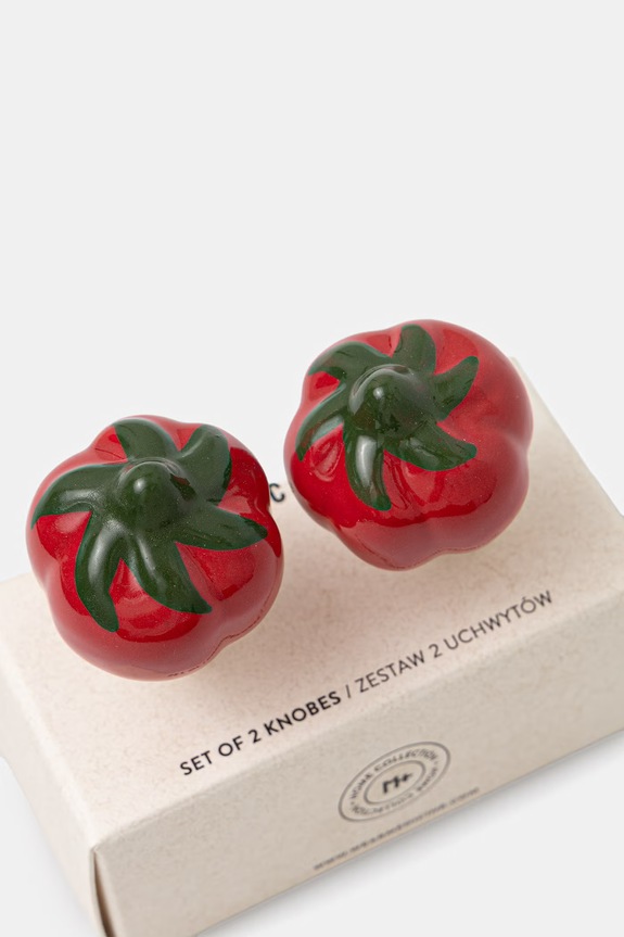Uchwyty do mebli dekoracyjne z porcelany (2-pack) RS26-DEU215 czerwony RS26