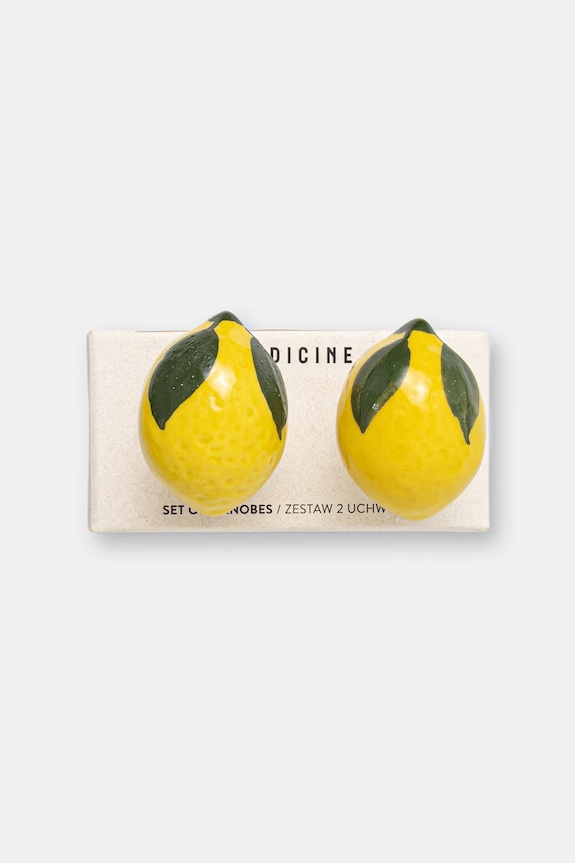 Uchwyty do mebli dekoracyjne z porcelany (2-pack) żółty RS26-DEU216