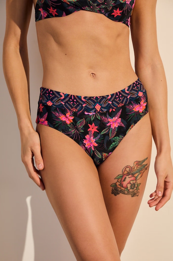Figi kąpielowe damskie w kwiaty RS26-EBD905 multicolor RS26