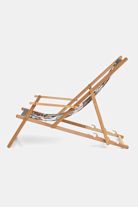 Lifestyle i travel Leżak z podłokietnikiem z drewna bukowego RS26-GAU806 multicolor