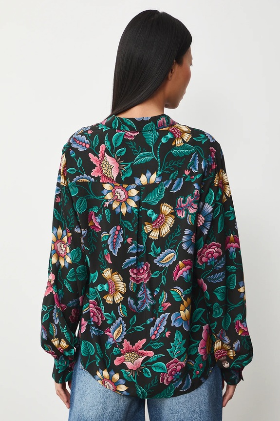 Oblečenie Košeľa z viskózy so vzorom RS26-KDD030 čierna