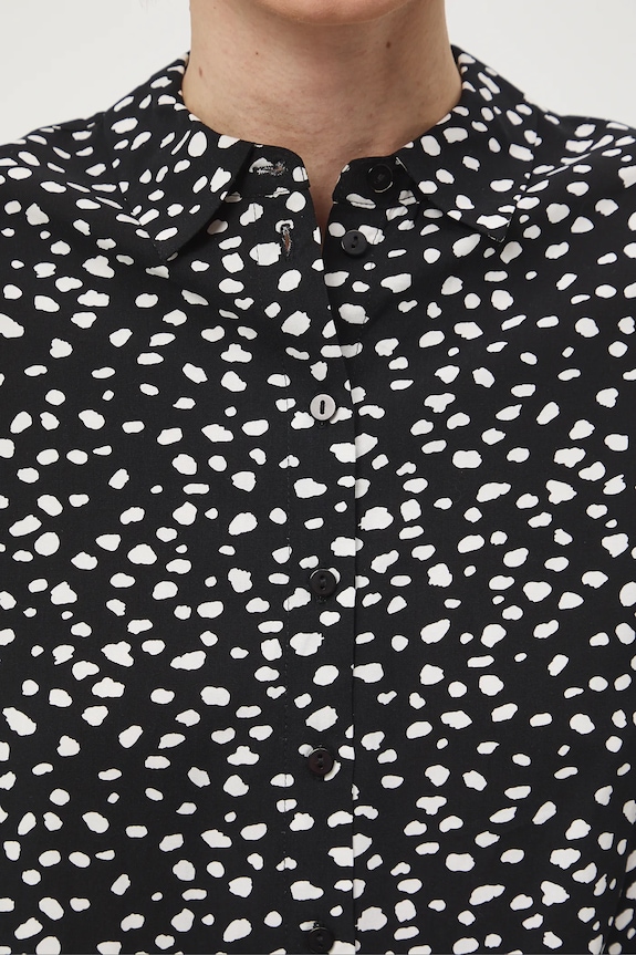 Košile dámská z viskózy se vzorem RS26-KDD030 černá