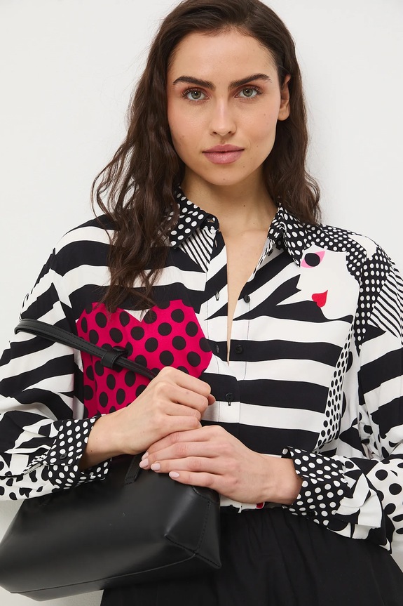 Koszula damska z wiskozy by Joanna Gniady, Grafika Polska multicolor RS26-KDD450