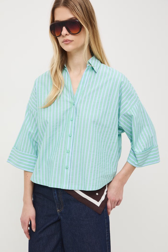 Medicine koszula damska bawełniana z elastanem RS26-KDD603 zielony RS26