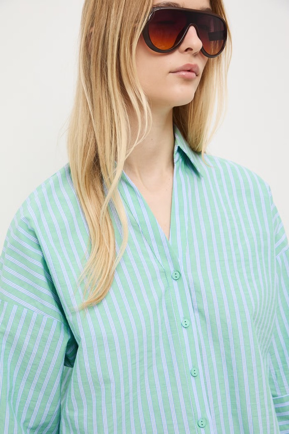 Medicine koszula damska bawełniana z elastanem zielony RS26-KDD603