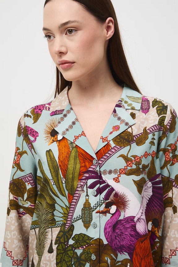 Medicine cămașă pentru femei, cu lyocell RS26-KDD650 multicolor