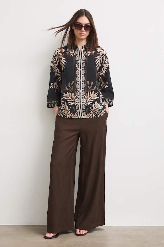 Košeľa dámska s viskózou čierna RS26-KDD900