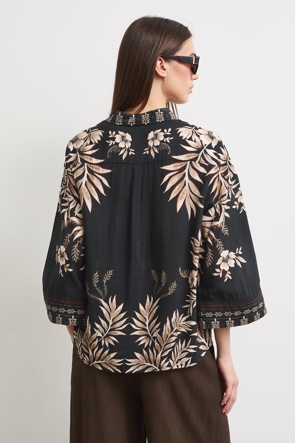 Oblečenie Košeľa dámska s viskózou RS26-KDD900 čierna