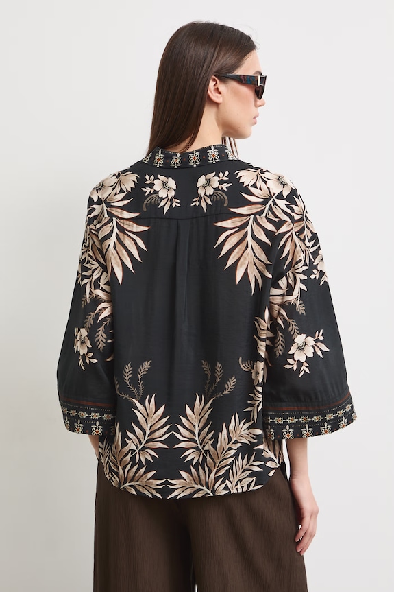 Oblečenie Košeľa dámska s viskózou RS26-KDD900 čierna