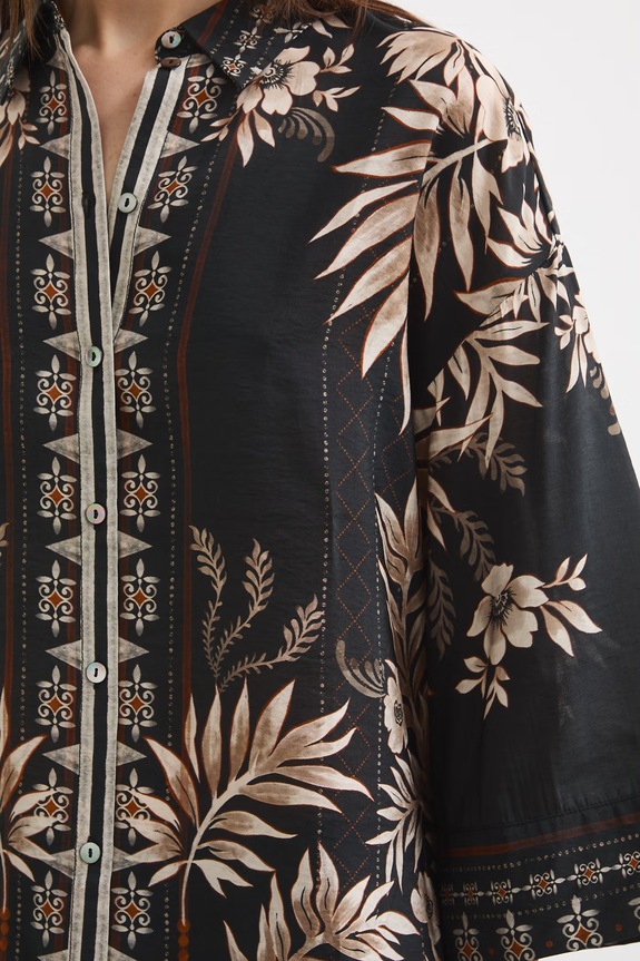 Košeľa dámska s viskózou RS26-KDD900 čierna