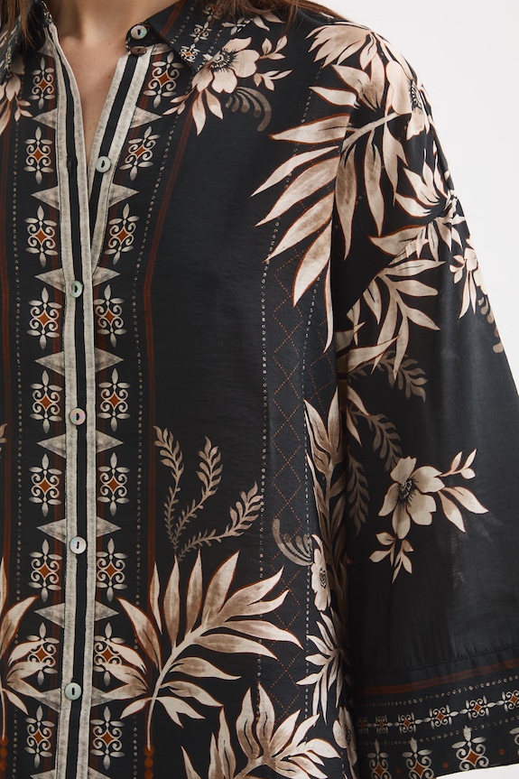 Košeľa dámska s viskózou RS26-KDD900 čierna