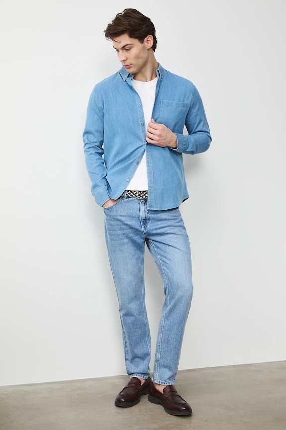 Oblečenie Rifľová košeľa RS26-KDM033 modrá