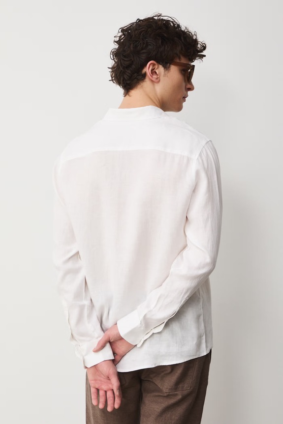 Oblečení Košile pánská lněná RS26-KDM071 bílá