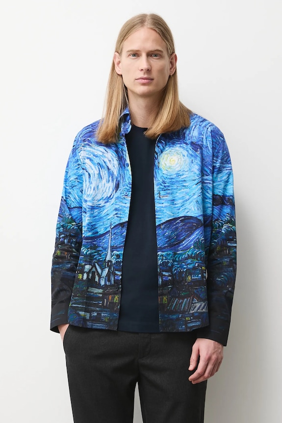 Koszula bawełniana męska z kolekcji Eviva L'arte wzorzyste multicolor RS26-KDM252