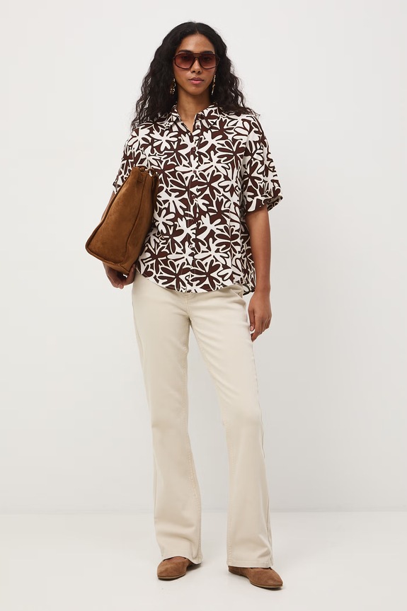 Medicine koszula damska z wiskozy RS26-KKD051 beżowy RS26