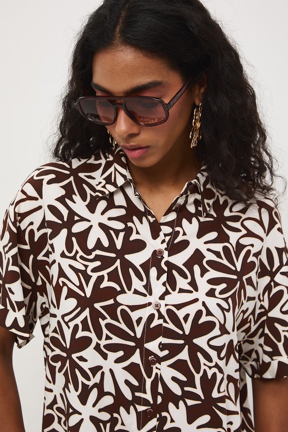 Medicine koszula damska z wiskozy beżowy RS26-KKD051