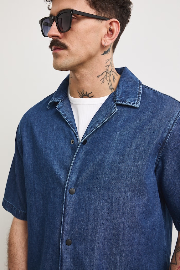 Košeľa pánska s lyocellom s efektom prania RS26-KKMA22