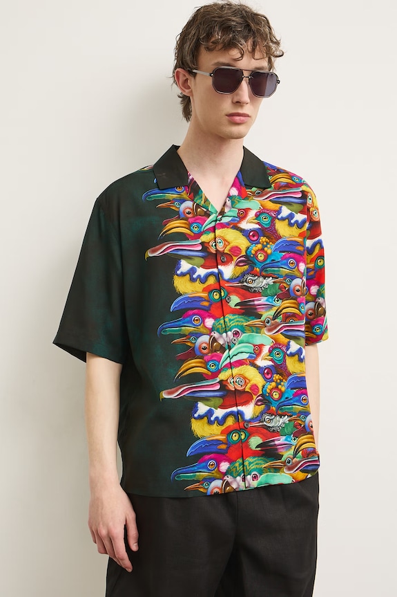 Odzież Medicine koszula męska z dodatkiem lnu RS26-KKMA54 multicolor