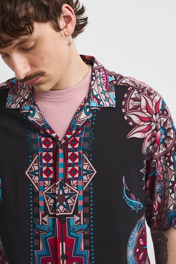 Medicine koszula męska z wiskozy multicolor RS26-KKMC12