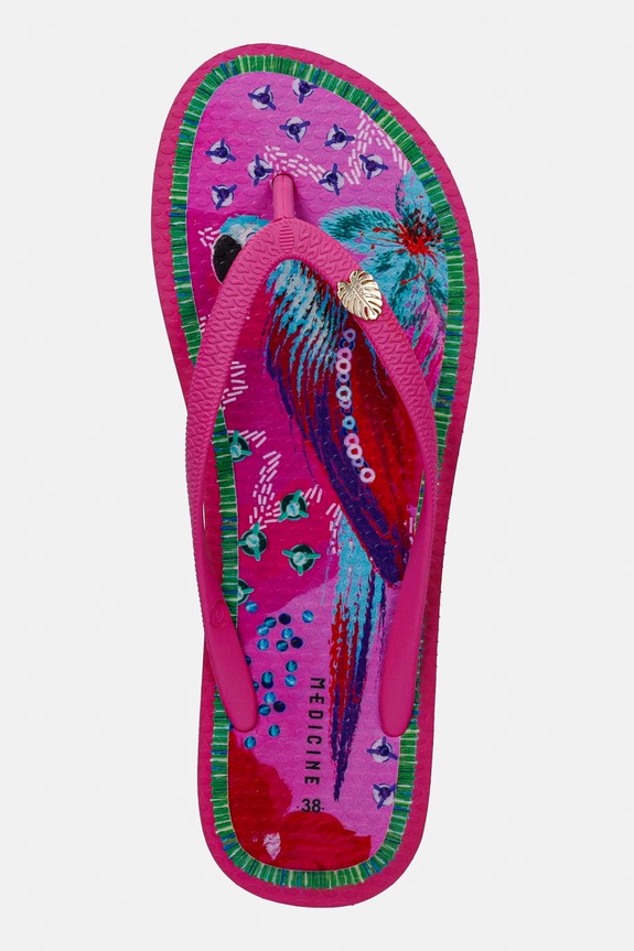 Japonki damskie wzorzyste multicolor RS26-KLD803