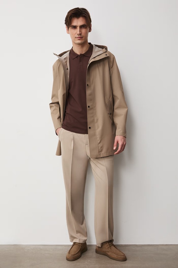 Parka męska RS26-KPM500 beżowy RS26