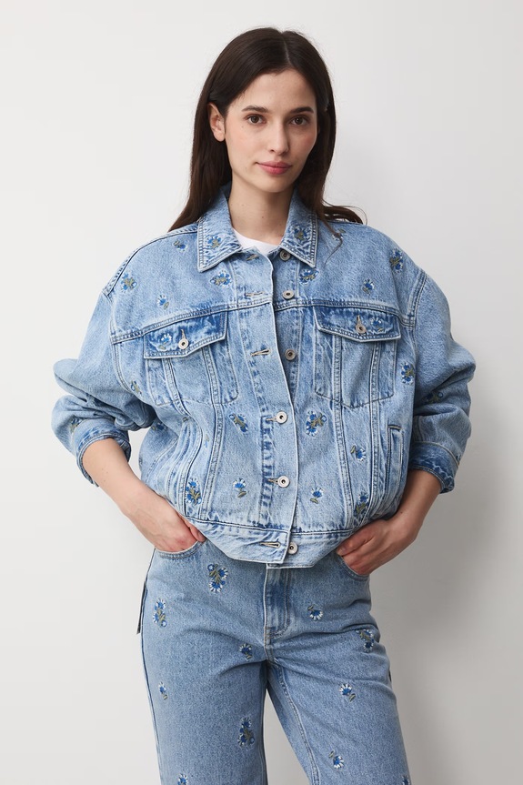 Medicine jachetă pentru femei, din denim RS26-KUD705 albastru RS26