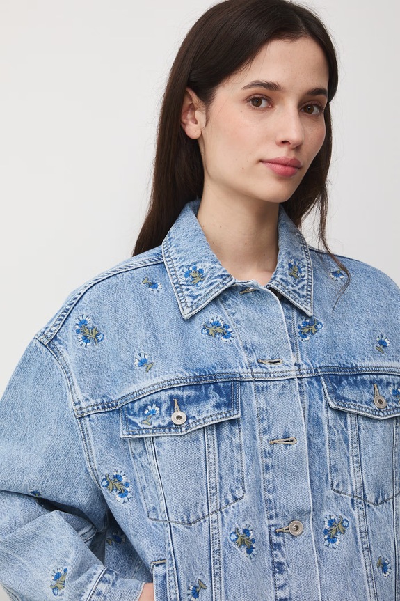 Medicine jachetă pentru femei, din denim albastru RS26-KUD705