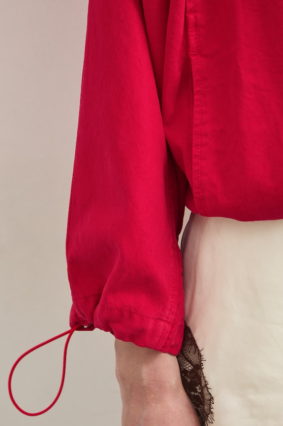 Oversized bunda dámská s lyocellem RS26-KUD800 červená