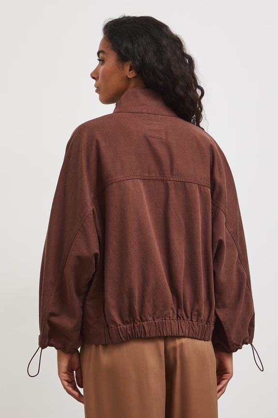 Oblečení Oversized bunda dámská s lyocellem RS26-KUD800 hnědá