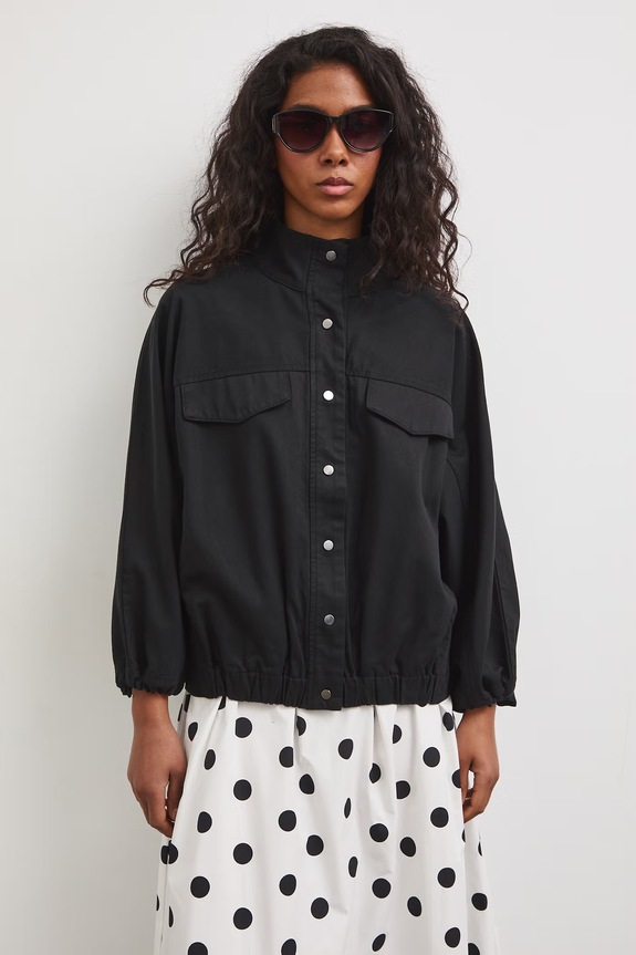 Oversized bunda dámská s lyocellem RS26-KUD800 černá RS26