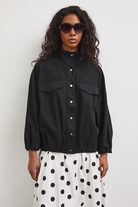 Oversized bunda dámská s lyocellem RS26-KUD800 černá RS26