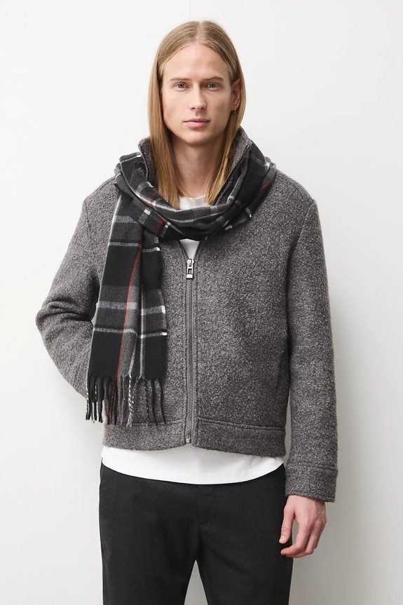 Medicine jakna za muškarce s vunom s dodatkom vune siva RS26-KUM106