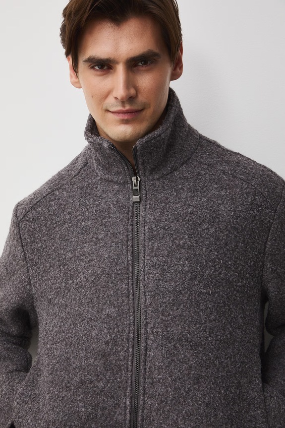 Medicine jakna za muškarce s vunom RS26-KUM106 siva