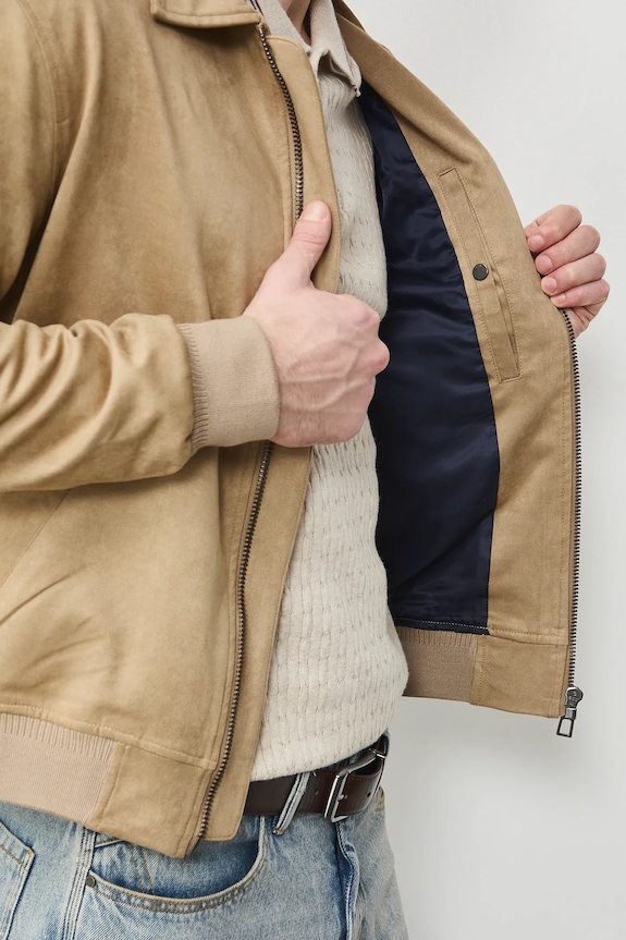 Kurtka męska typu harrington gładka RS26-KUM301