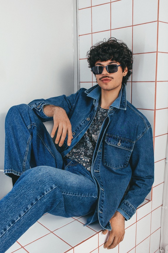 Medicine jachetă pentru bărbați de denim albastru RS26-KUM512