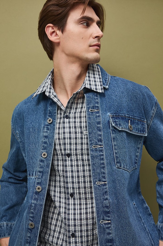 Medicine jachetă pentru bărbați de denim RS26-KUM512 albastru RS26