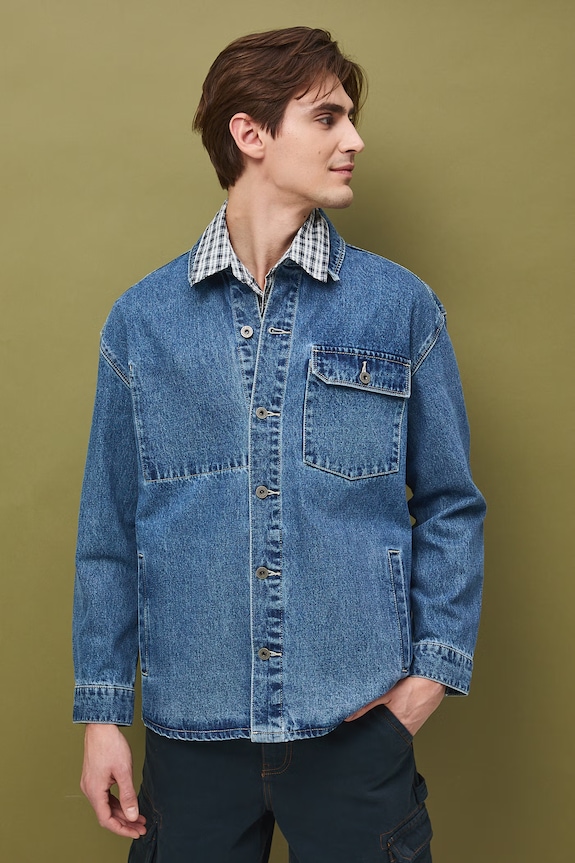 Medicine jachetă pentru bărbați de denim RS26-KUM512 albastru