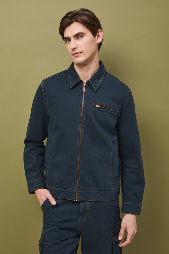 Medicine jeans jakna moška bombažna RS26-KUM513 mornarsko modra RS26