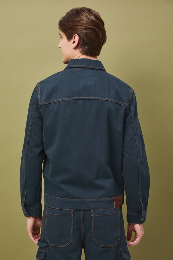 Oblačila Medicine jeans jakna moška bombažna RS26-KUM513 mornarsko modra