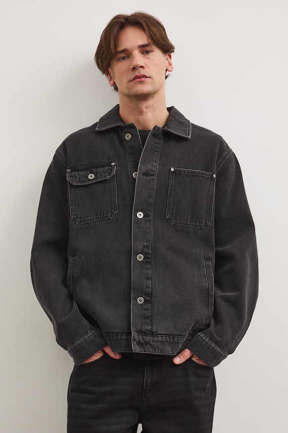 Kurtka męska jeansowa RS26-KUM800 czarny RS26