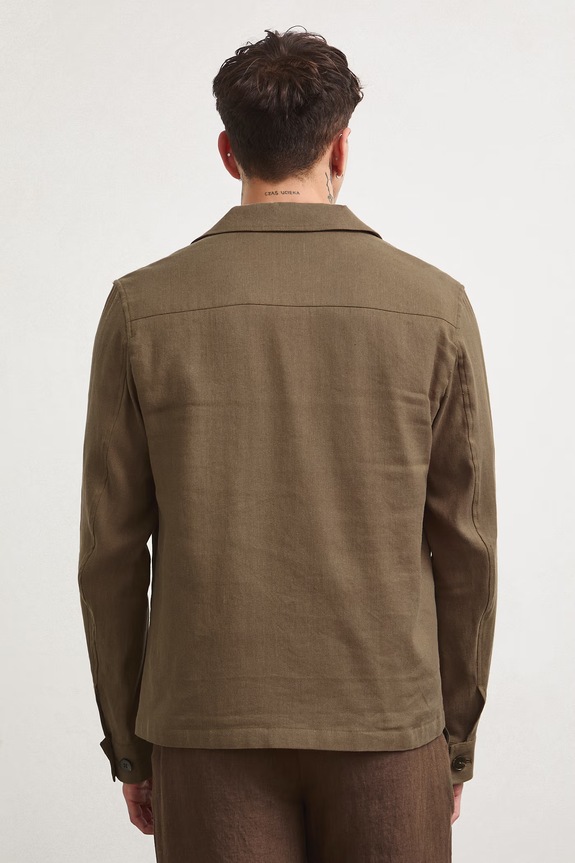 Одежда Medicine куртка-рубашка мужская со льном RS26-KUM910 коричневый