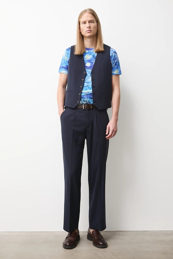 Ruházat Medicine mellény RS26-KZM220 sötétkék