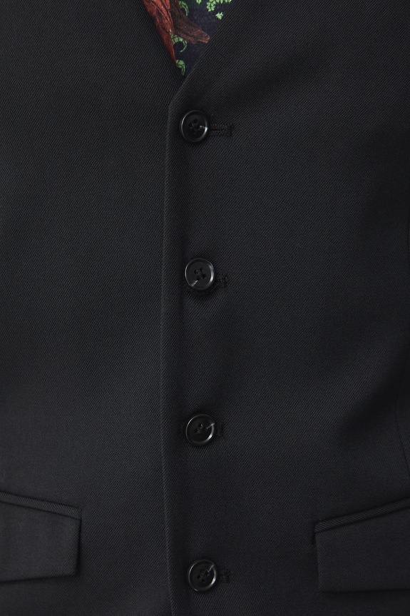 Medicine vestă cu un singur rând de nasturi pentru bărbați, cu amestec de lână RS26-KZM624