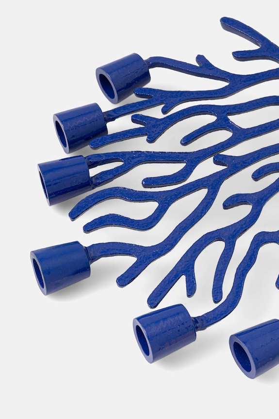 Salon Świecznik dekoracyjny z aluminium RS26-LEU201 niebieski