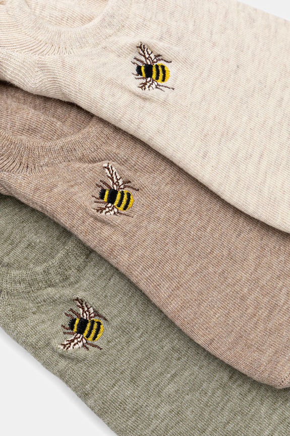 Bavlněné ponožky dámské s ozdobnou nášivkou (3-pack) RS26-LGD311 vícebarevná RS26