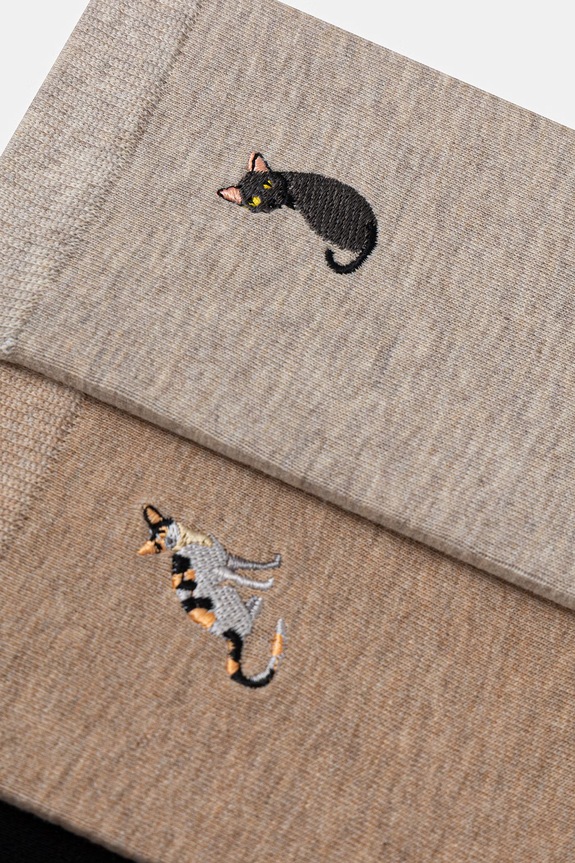 Skarpetki bawełniane damskie z ozdobnym haftem (5-pack) RS26-LGD400 multicolor RS26