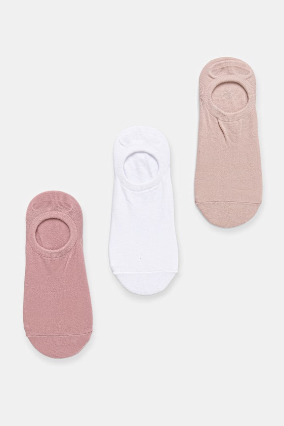 Skarpety stopki damskie bawełniane gładkie 3-pack multicolor RS26-LGD525