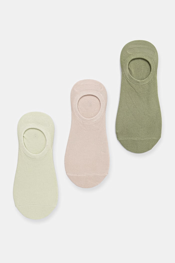Skarpety stopki damskie z modalem gładkie 3-pack zielony RS26-LGD527